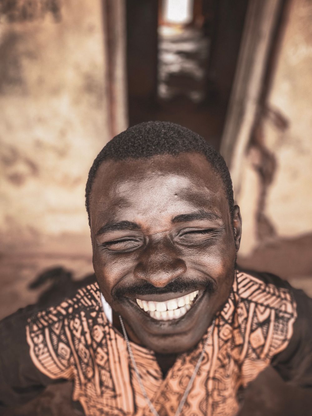 A relieved, smiling patient after emergency treatment